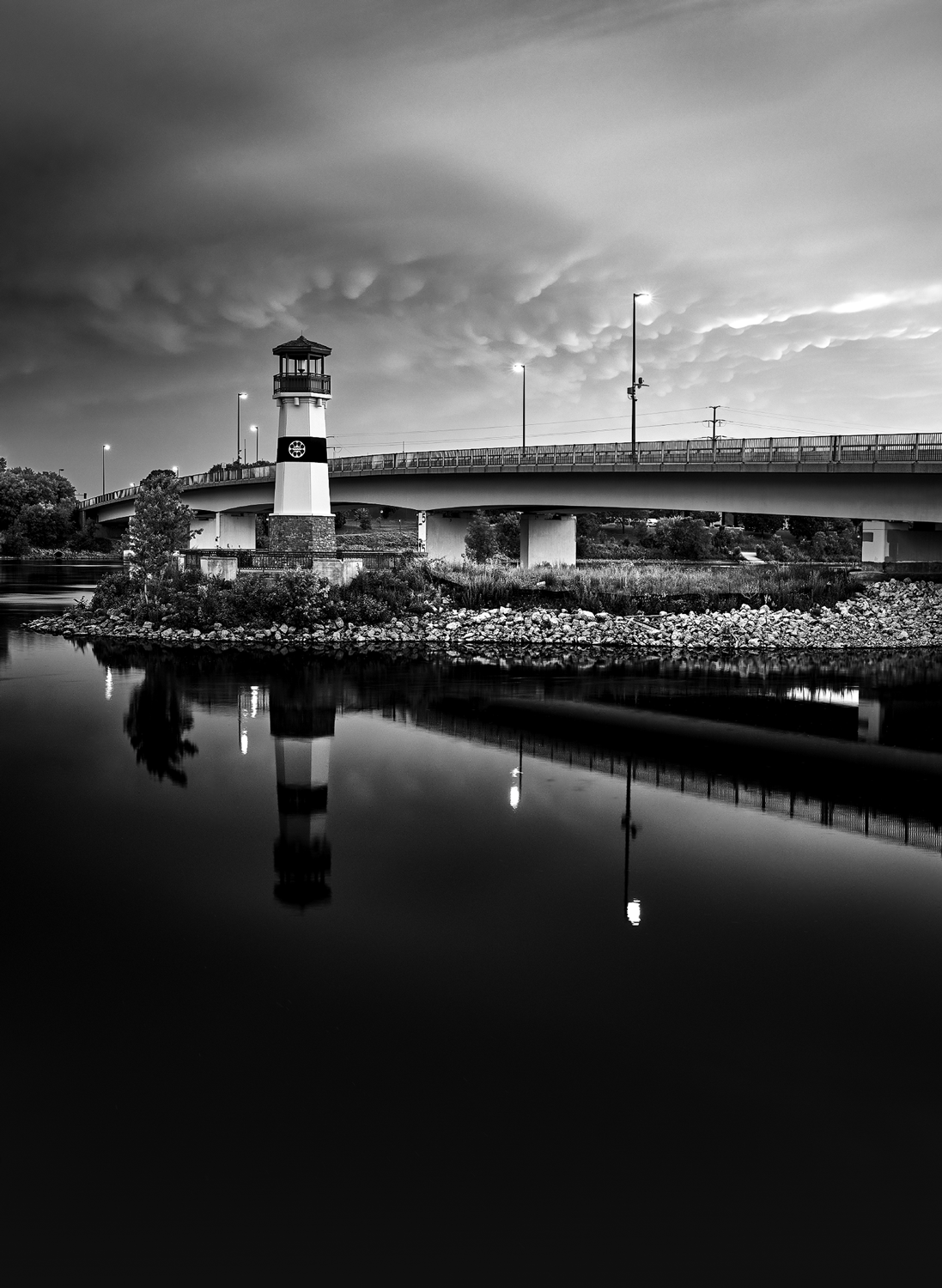 Storm Approaching the Miniature Lighthouse<br>5x7 Pack of 10 Folded Cards with White Envelopes