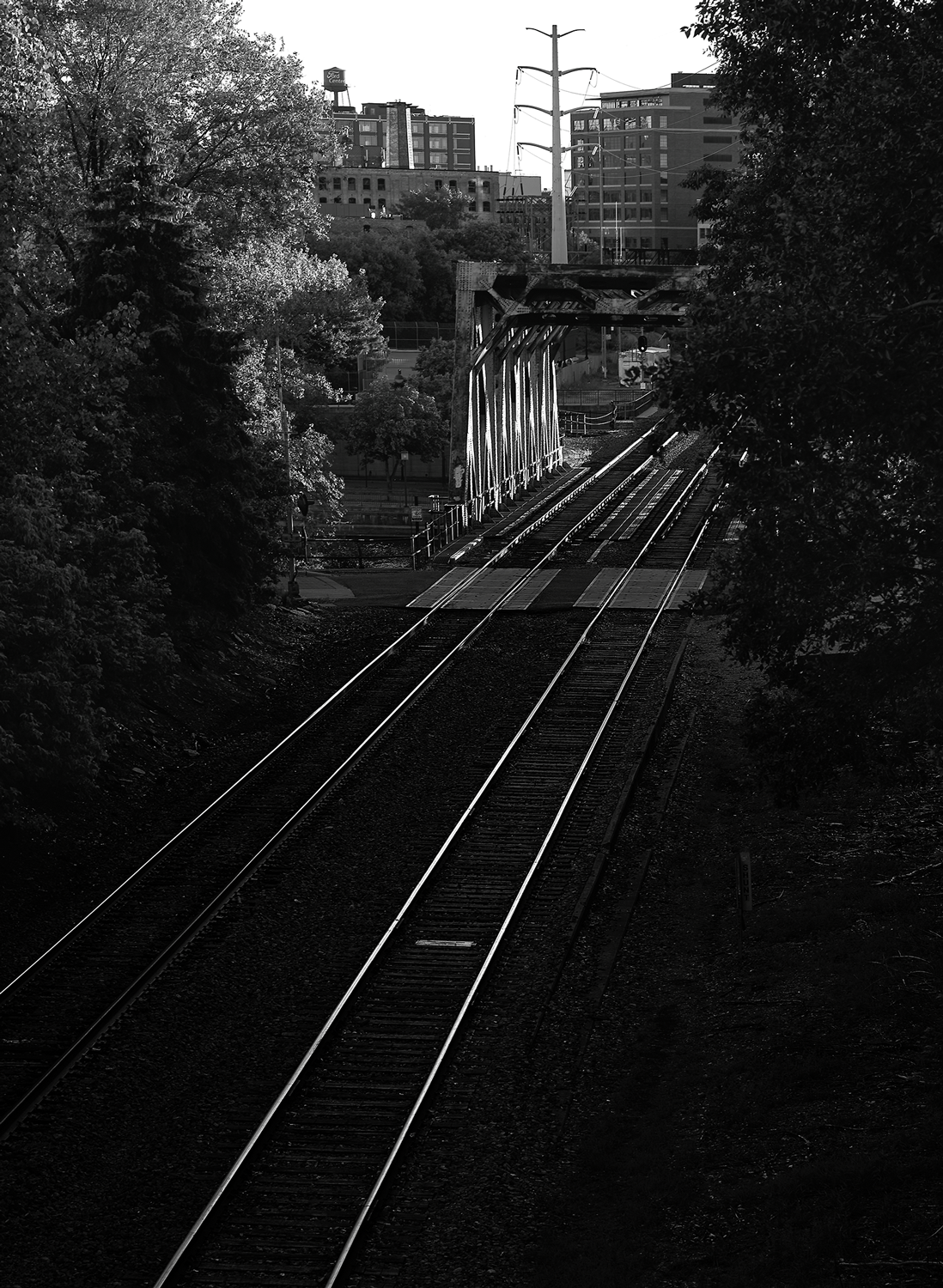 Dusk on the Rails<br>5x7 Pack of 10 Folded Cards with White Envelopes