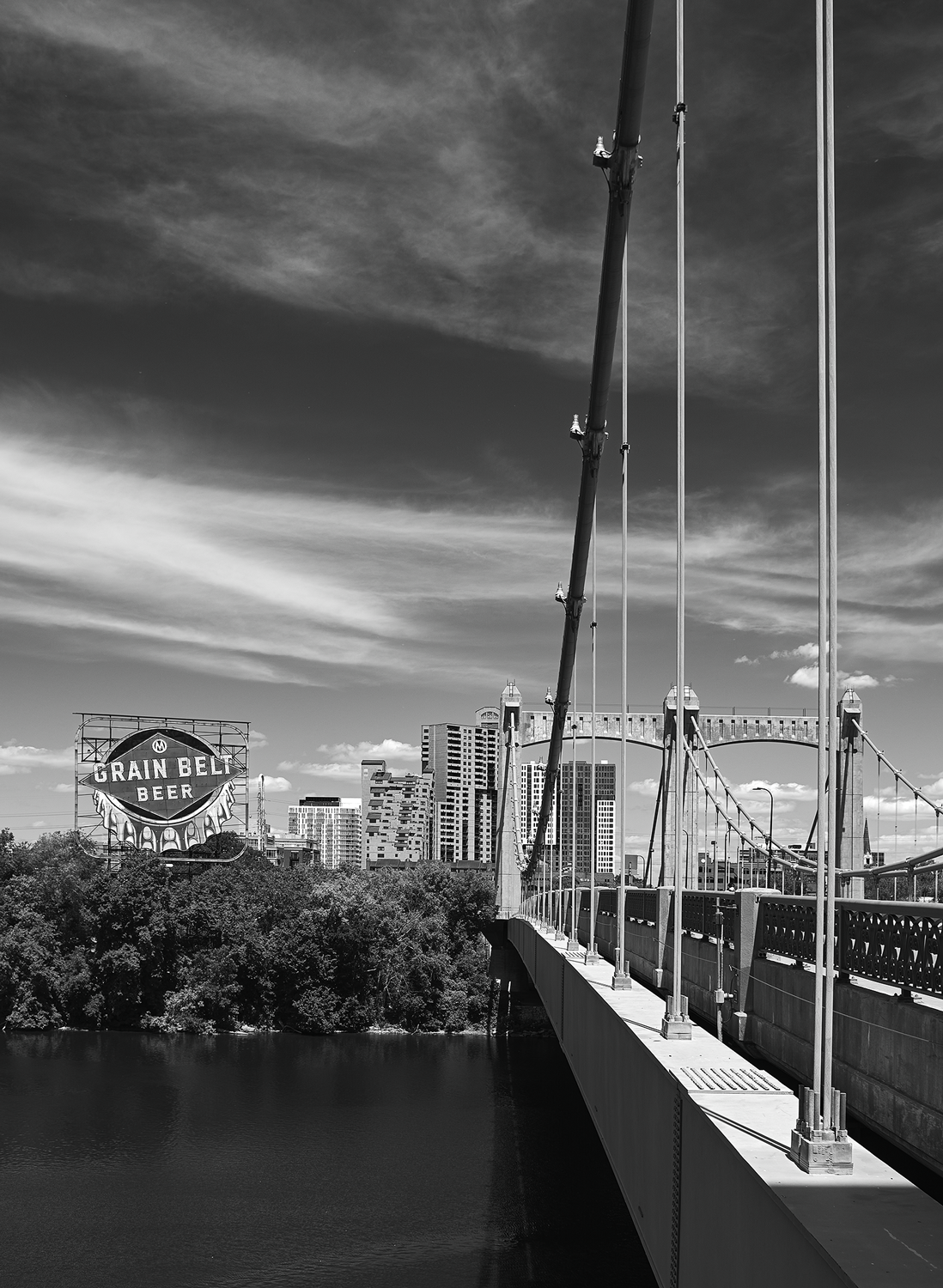 Hennepin Bridge Afternoon<br>5x7 Pack of 10 Folded Cards with White Envelopes