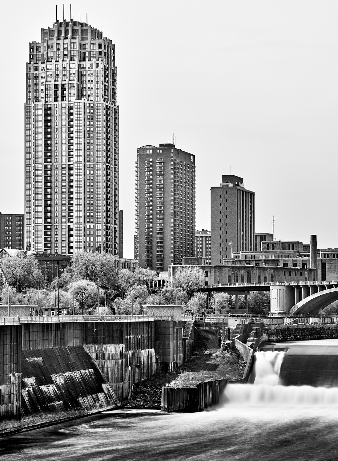 View from the Stone Arch Bridge<br>5x7 Pack of 10 Folded Cards with White Envelopes