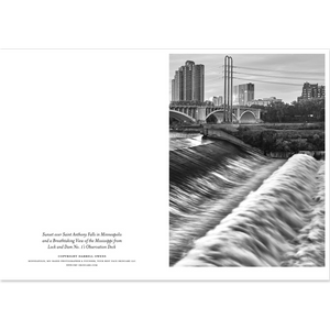 Sunset over Saint Anthony Falls<br>5x7 Pack of 10 Folded Cards with White Envelopes